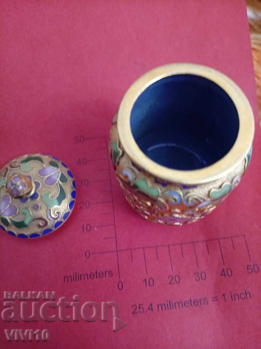 Licitație Cutie de bijuterii antic, bronz, aurire