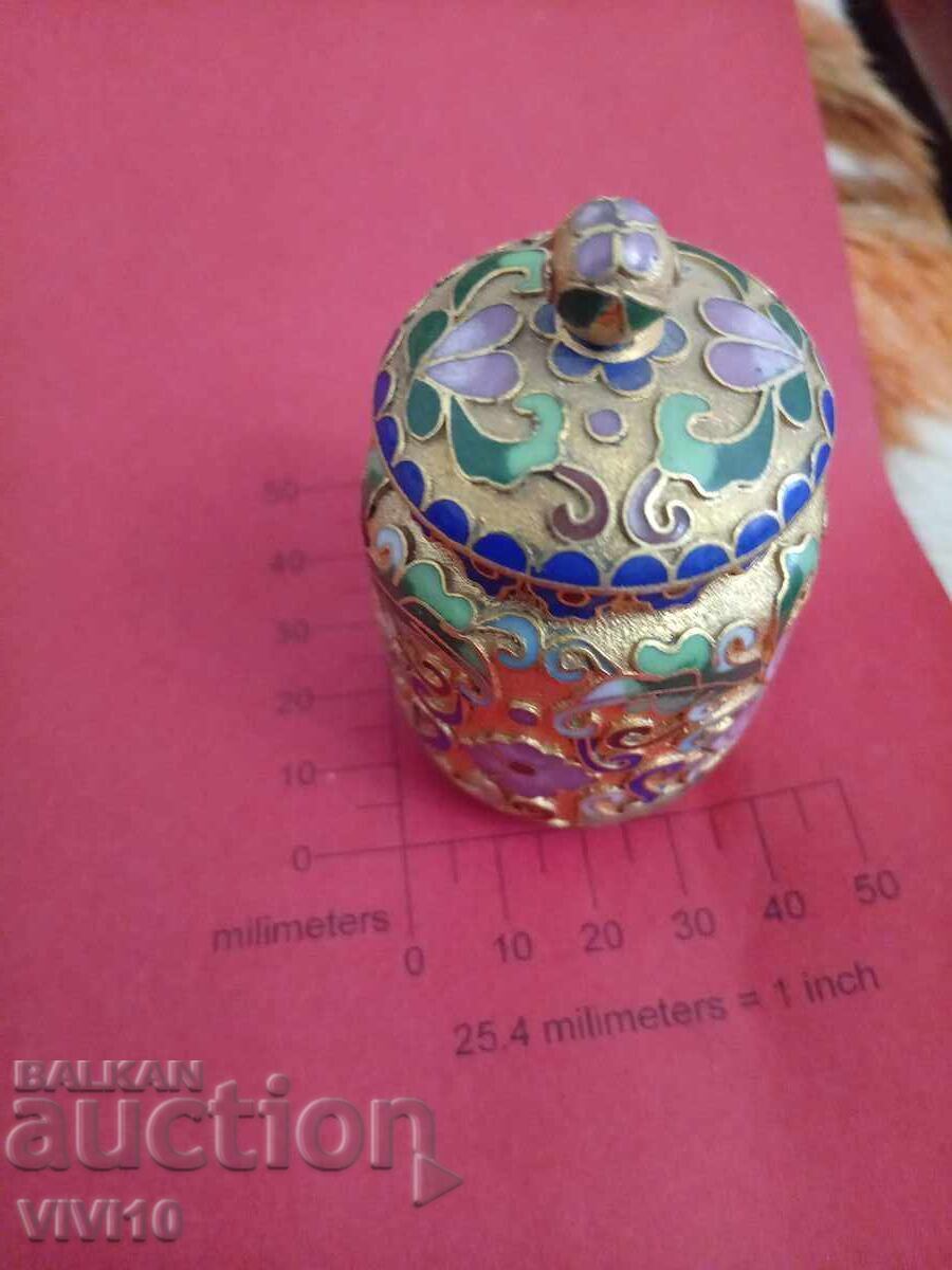 Cutie de bijuterii antic, bronz, aurire