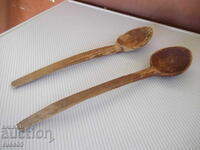 Lot de 2 bucăți linguri de lemn vechi
