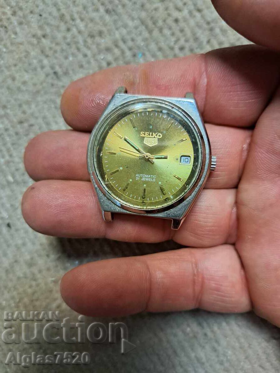 Ρολόι "Seiko 5" - αυτόματο, μηχανικό, λειτουργικό - 5