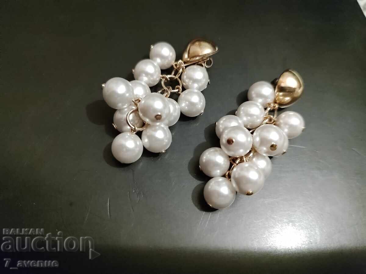 Clip-on earrings, long, opulent, voluminous from the 70s 2.05.2025