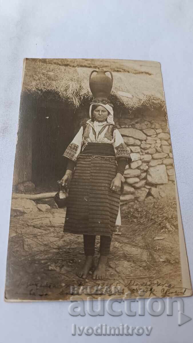 Fotografie Poziția Macedoneanca merge la apă 1918 Primul Război Mondial