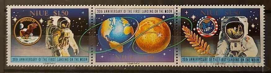 Niue 1989 Space / Birds 15 € MNH