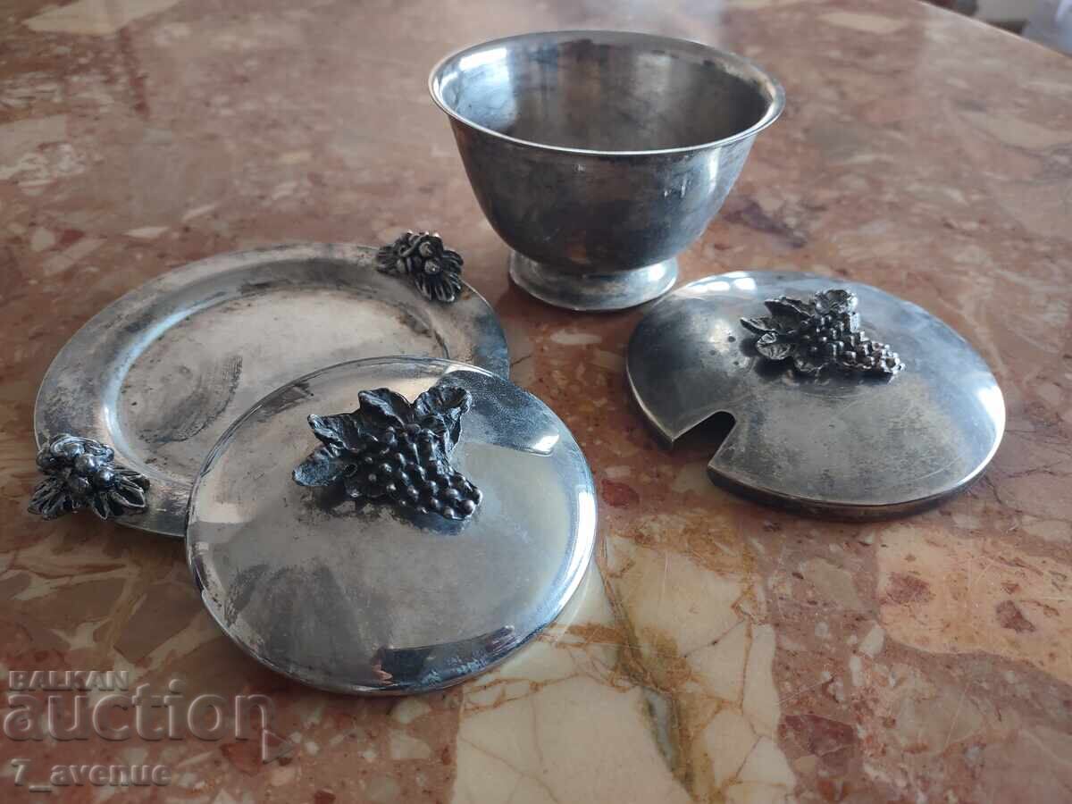 Vessel, small vessels, silver-plated, with nature-inspired ideas, 05/03/2025 - 6