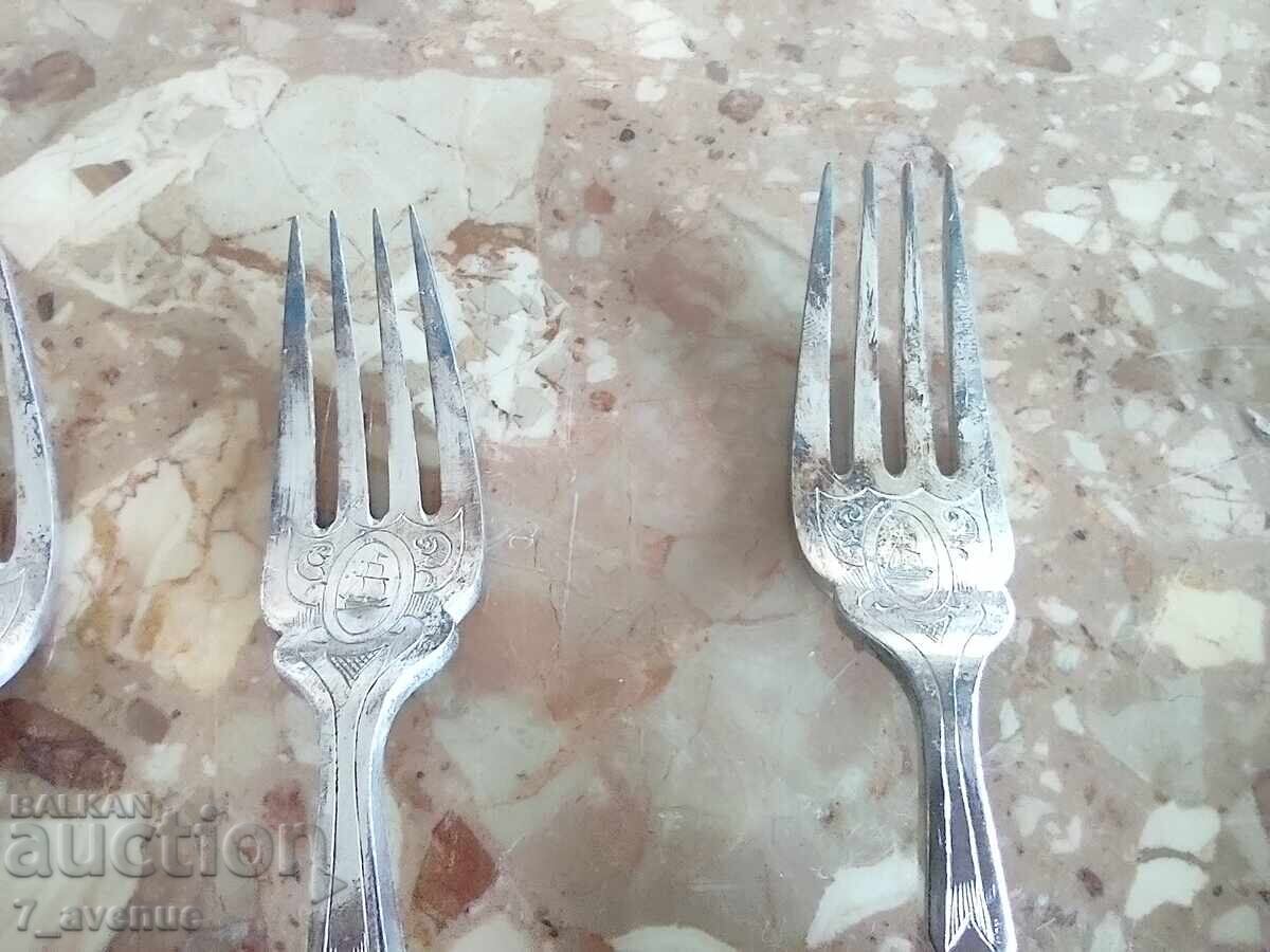 Εργαλεία ψαρέματος, μαχαίρι πιρούνι x 6 τεμάχια, χαρακτικό - πλοίο, 3.5.25 - 5