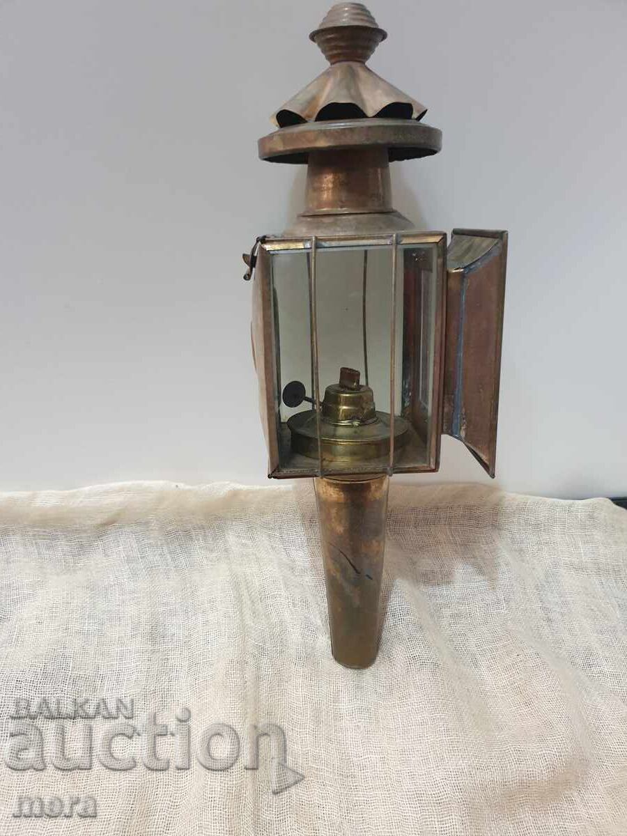 Auction  Bronze transport lantern
