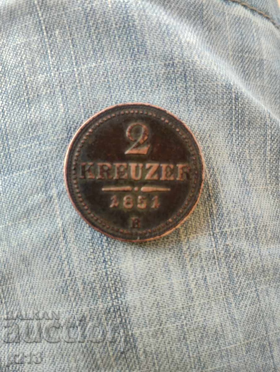 Αυστριακό νόμισμα 1851 b κρόιτσερ Αυστριακό νόμισμα 1851 b κρόιτσερ