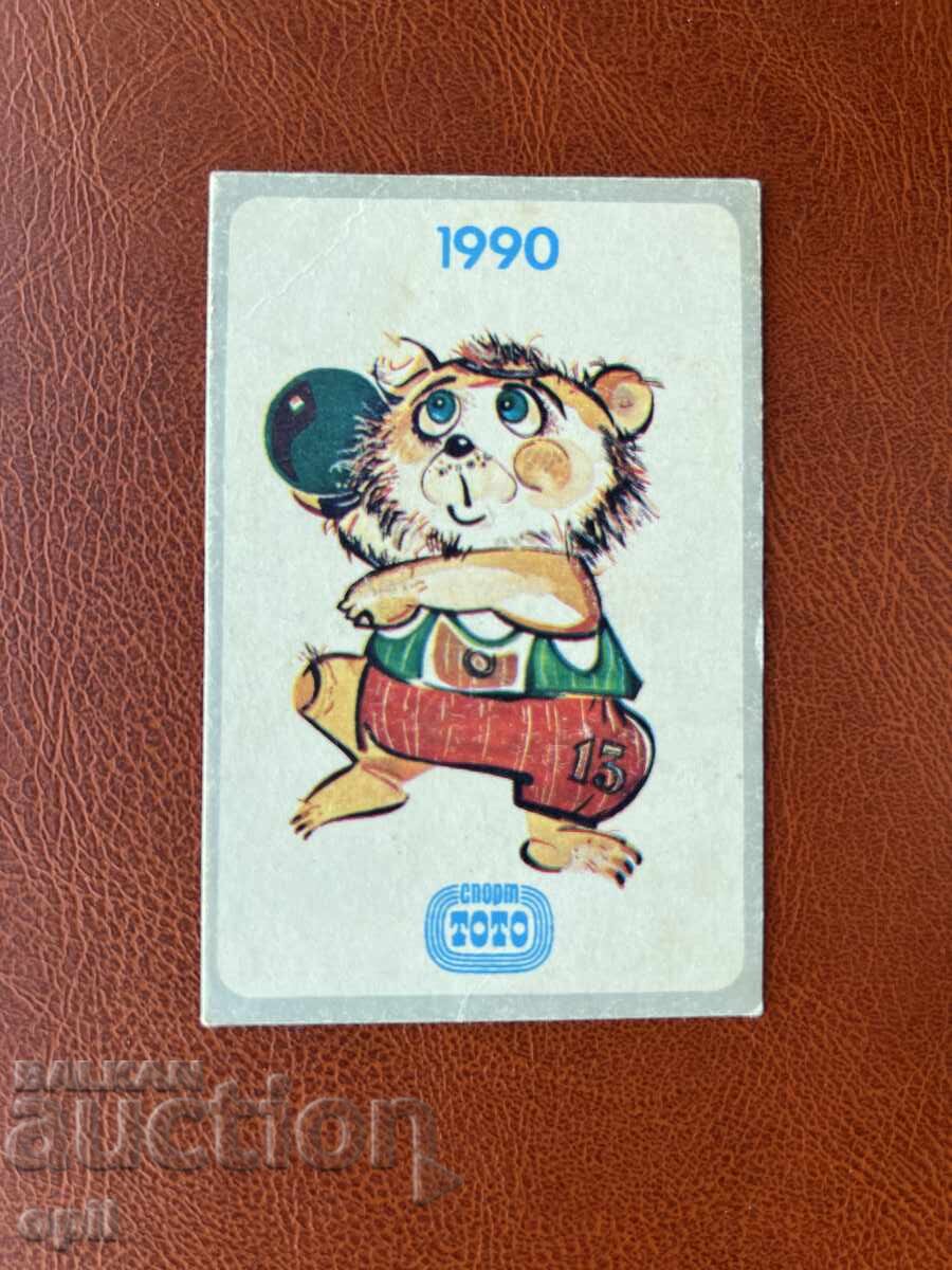 Sport Toto Calendar 1990