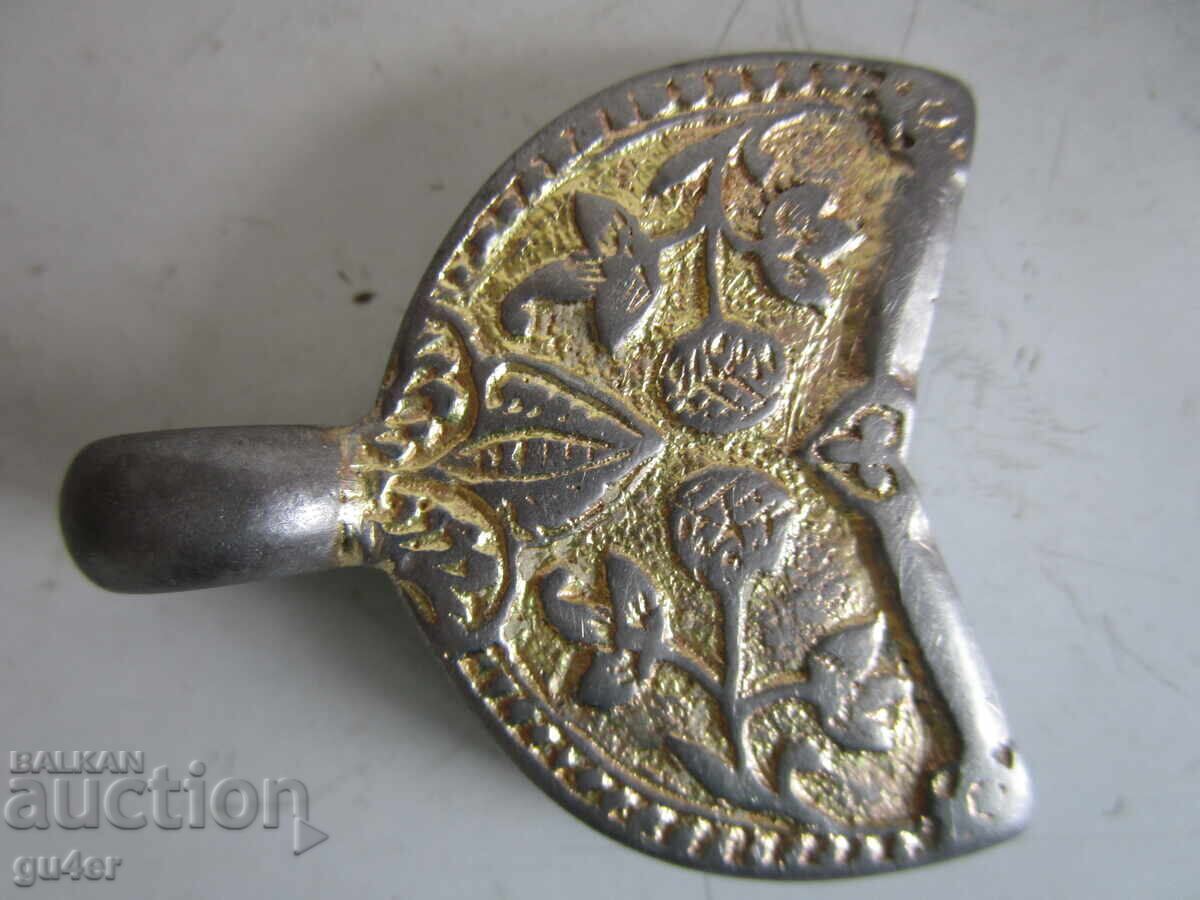 Auction ❌Gilded buckle from a Revival belt - Silver - Punched - Original❌ Auction ❌Gilded buckle from a Revival belt - Silver - Punched - Original❌