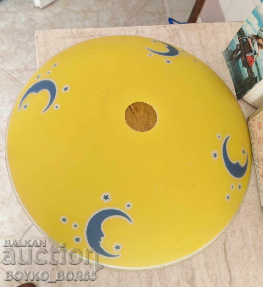 Large Antique Glass Shade for Hanging Lamp 40 cm