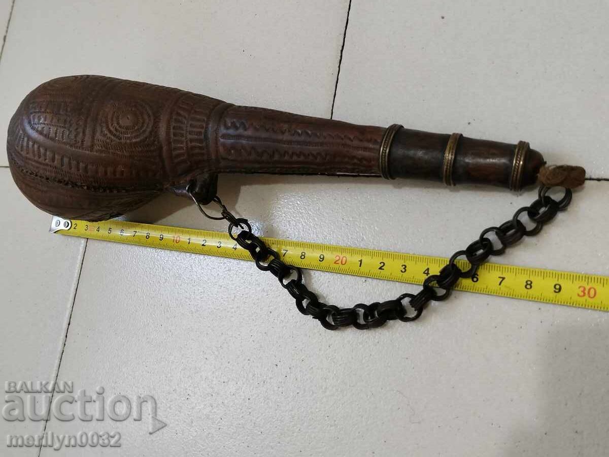 Δημοπρασία Παλιά δερμάτινη καραμπίνα όπλο haidusha ORIGINAL Δημοπρασία Παλιά δερμάτινη καραμπίνα όπλο haidusha ORIGINAL