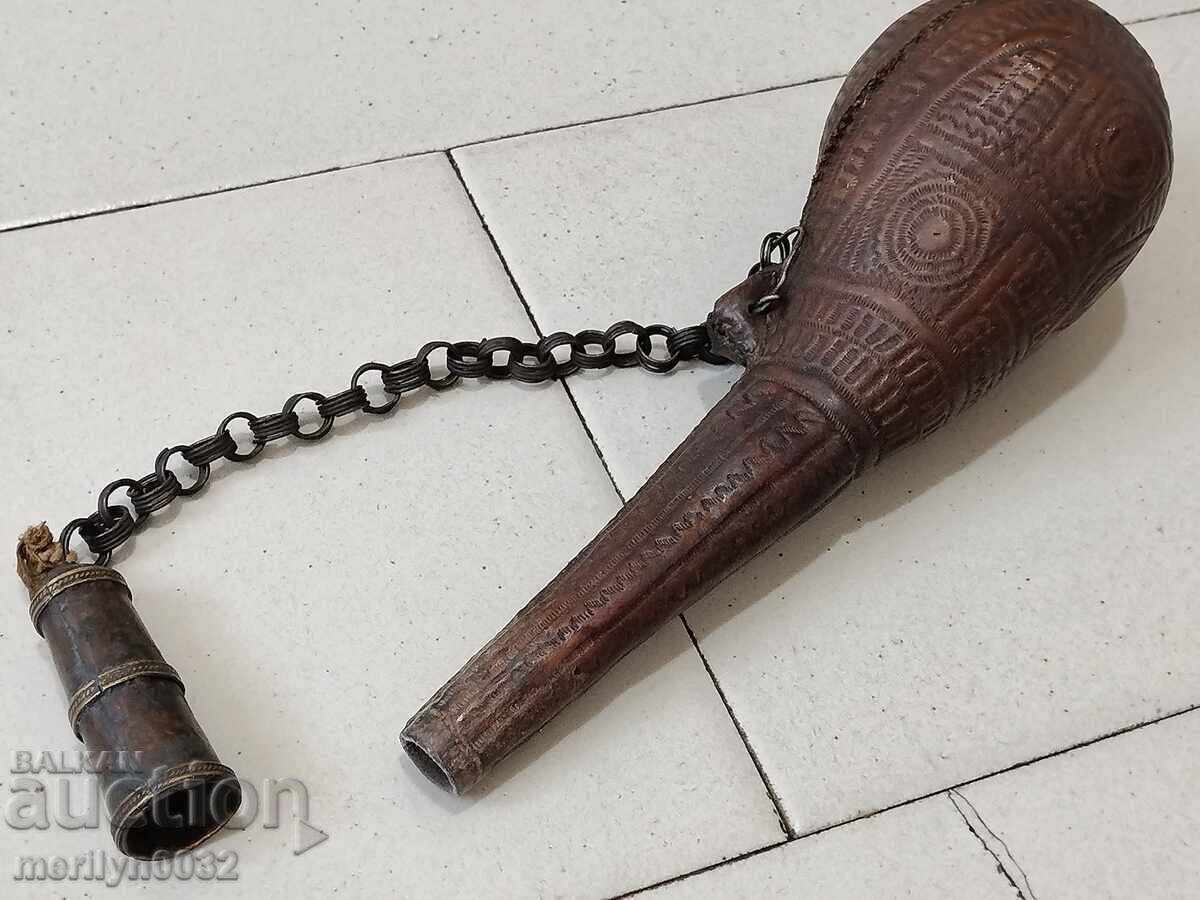 Παλιά δερμάτινη καραμπίνα όπλο haidusha ORIGINAL - 6 Παλιά δερμάτινη καραμπίνα όπλο haidusha ORIGINAL - 6