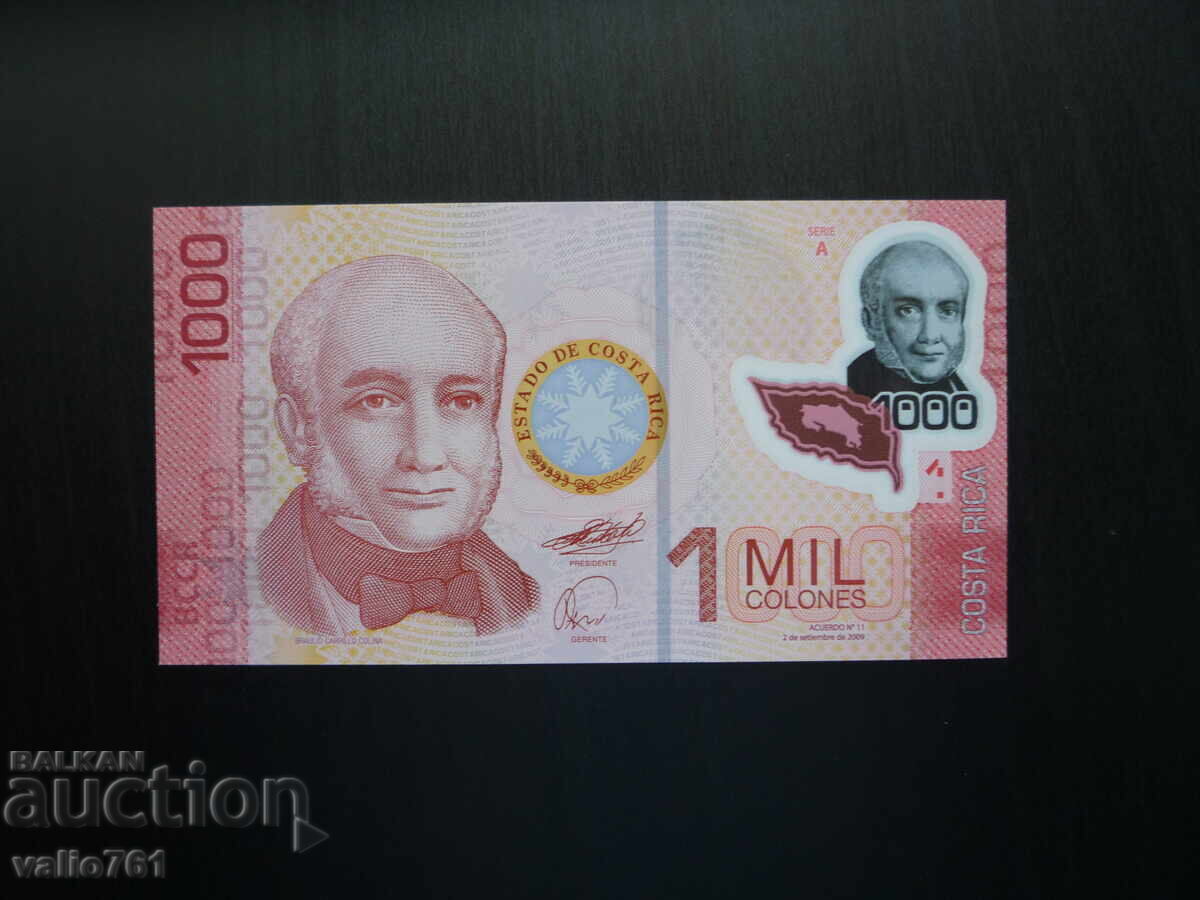 COSTA RICA 1000 COLONES 2009 NEW UNC POLYMER COSTA RICA 1000 COLONES 2009 NEW UNC POLYMER