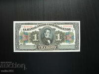 COSTA RICA 1 COLON 1917 NEW UNC