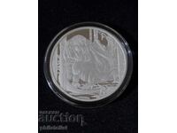 Niue 2022 - 1 Dollar - Komodo Dragon and Tiger 1 OZ Silver BU