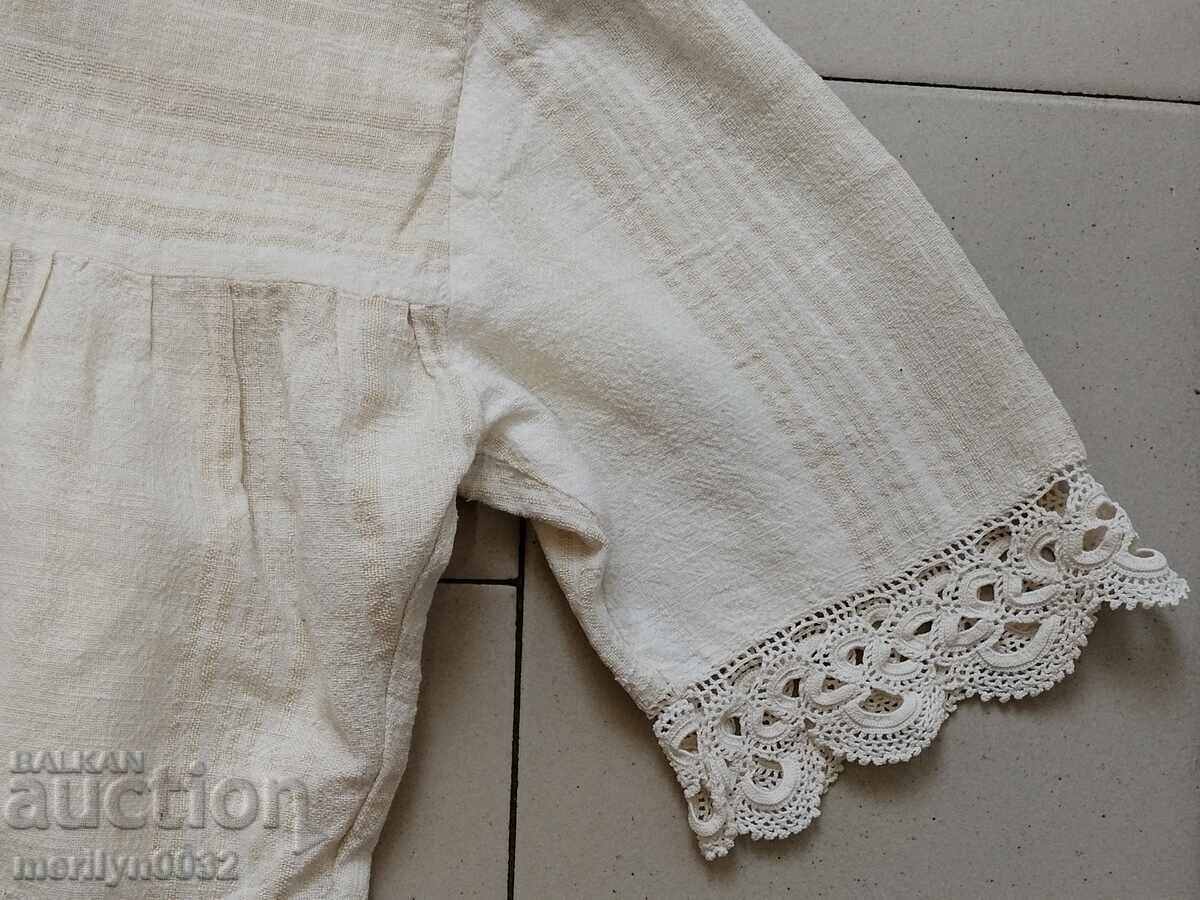 Παράδοση Γυναικείο πουκάμισο χειροποίητο δαντέλα κανάρι προίκα φορεσιά