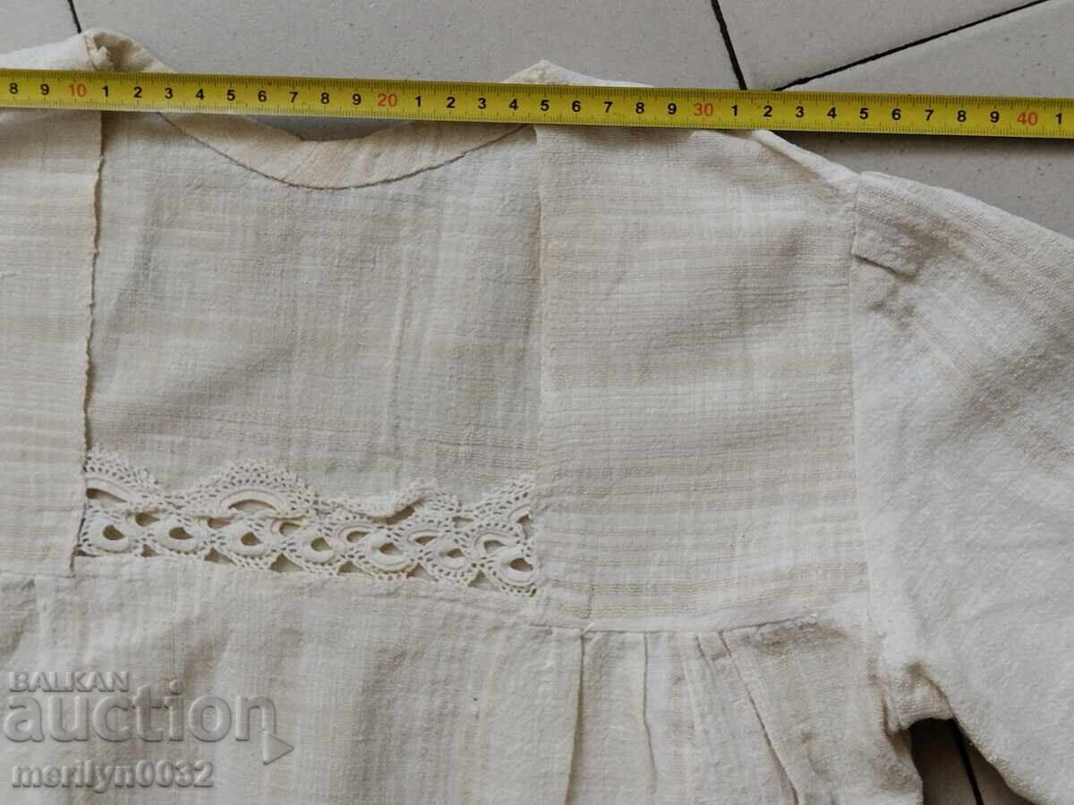 Γυναικείο πουκάμισο χειροποίητο δαντέλα κανάρι προίκα φορεσιά - 5