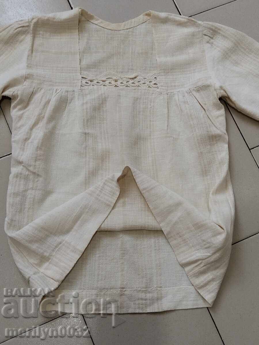 Γυναικείο πουκάμισο χειροποίητο δαντέλα κανάρι προίκα φορεσιά - 7