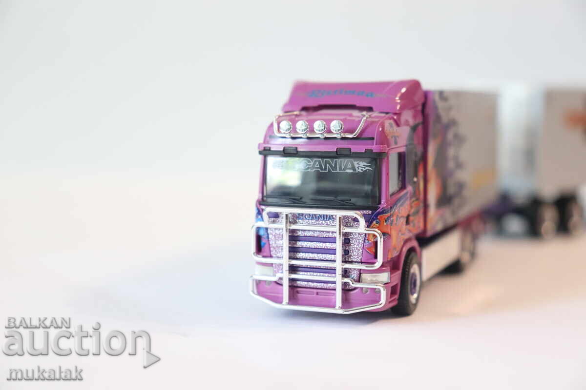 HERPA 1:87 H0 SCANIA ΑΥΤΟΚΙΝΗΤΟΒΑΓΟΝΙ ΤΡΑΚΤΕΡ ΦΟΡΤΗΓΟ ΤΙΡ ΜΟΝΤΕΛΟ ΑΥΤΟΚΙΝΗΤΑΚΙ - 5