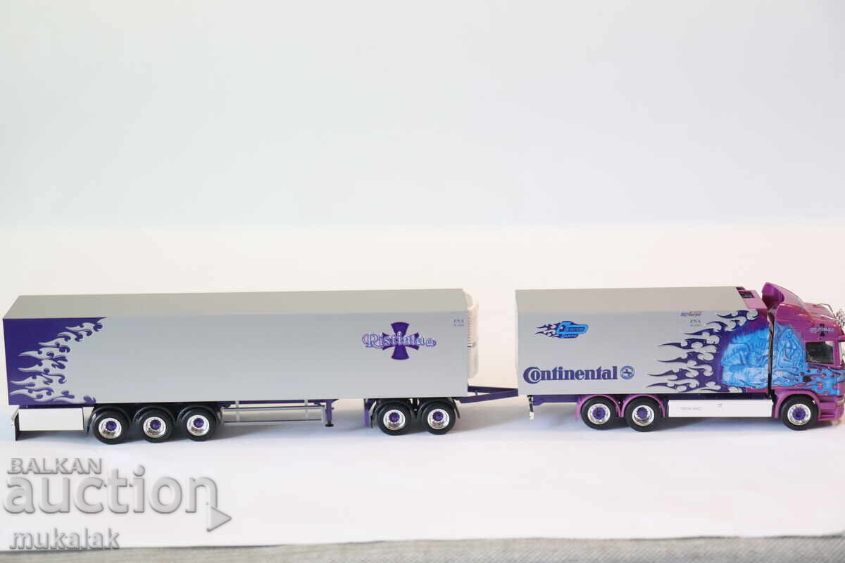 HERPA 1:87 H0 SCANIA ΑΥΤΟΚΙΝΗΤΟΒΑΓΟΝΙ ΤΡΑΚΤΕΡ ΦΟΡΤΗΓΟ ΤΙΡ ΜΟΝΤΕΛΟ ΑΥΤΟΚΙΝΗΤΑΚΙ - 7