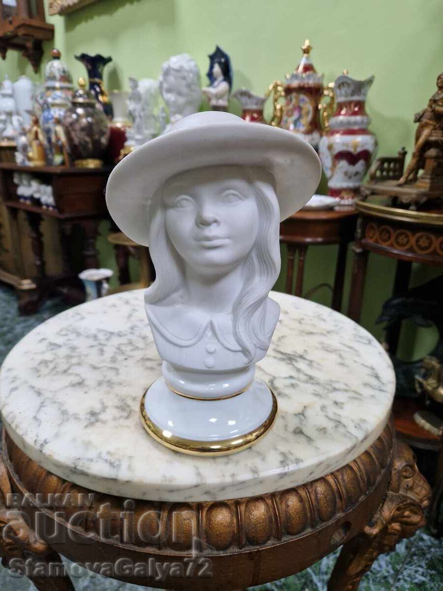 Wonderful antique Spanish porcelain bust