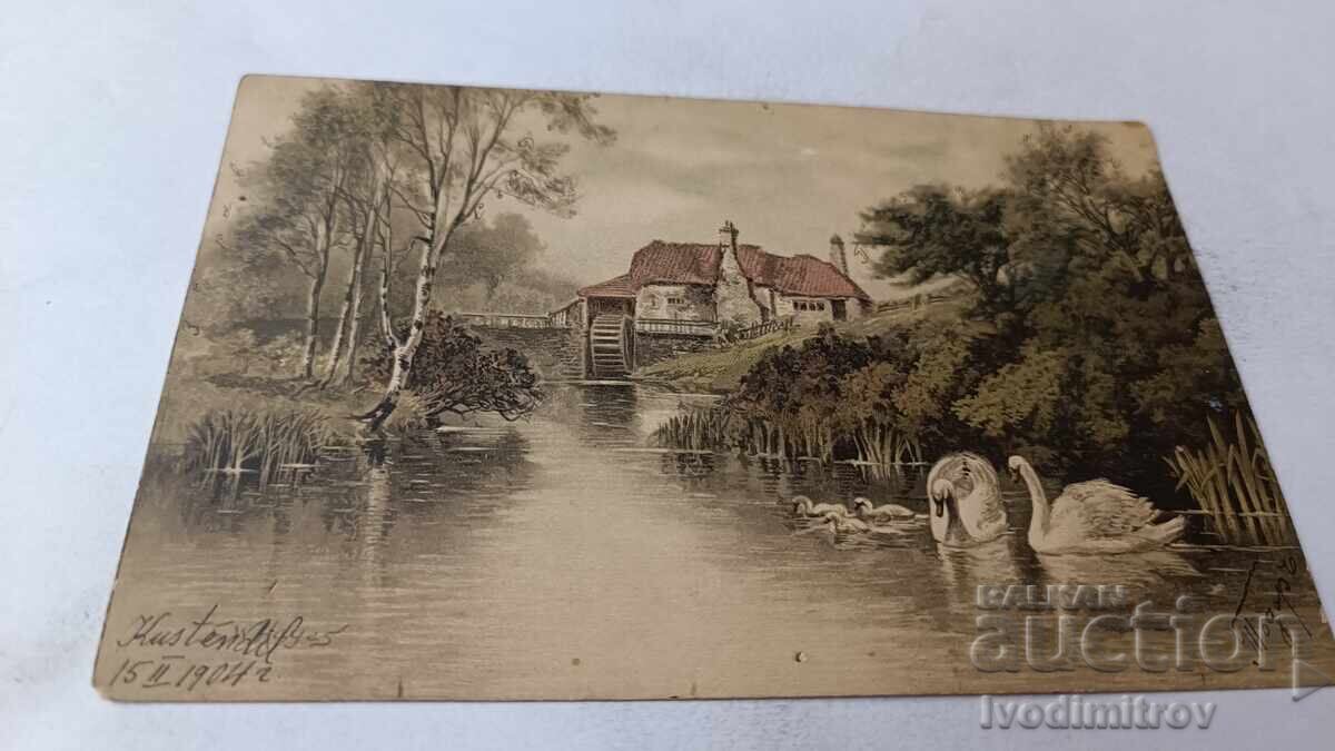 Ταχυδρομική κάρτα Μύλος Κιουστεντίλ 1904 Ταχυδρομική κάρτα Μύλος Κιουστεντίλ 1904