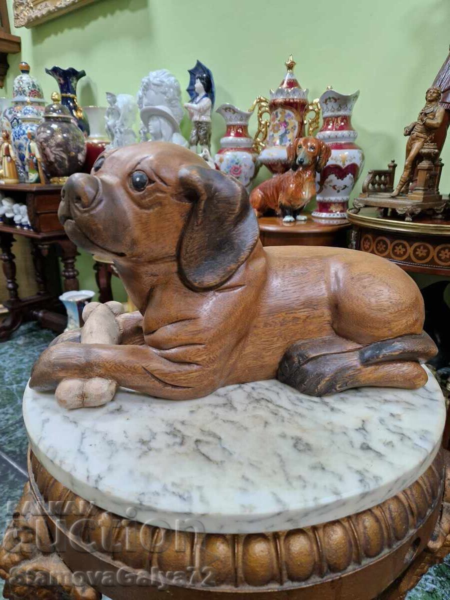 Large antique English wooden figure statue with price € 101.75 | 199.01 BGN