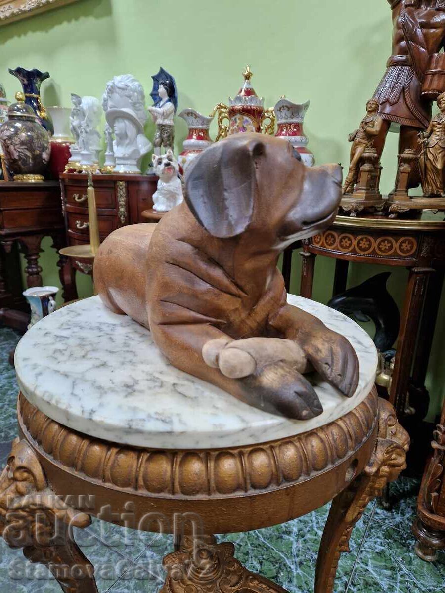 Large antique English wooden figure statue - 5