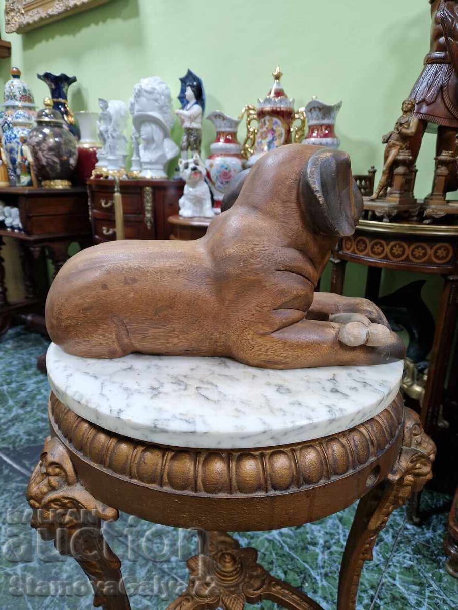 Mare figurină antică englezească din lemn - 6