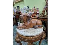 Голяма антикварна английска дървена фигура статуетка