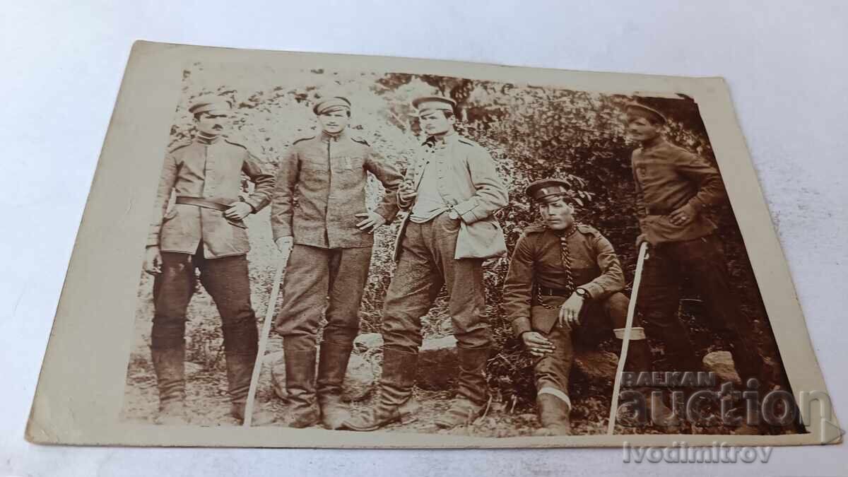 Photo of Officers and Soldiers at the Front 1917 Photo of Officers and Soldiers at the Front 1917