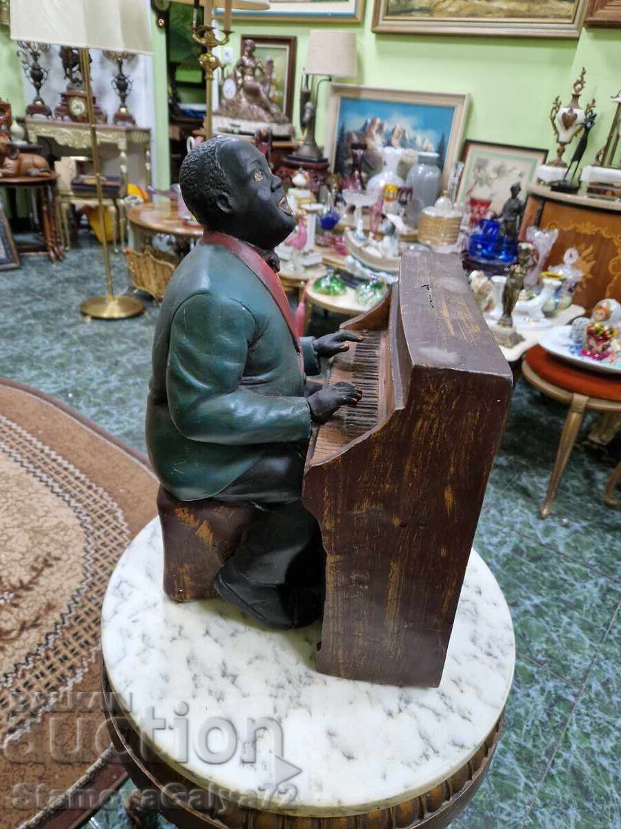 Υπέροχο αντίκα ξύλινο ειδώλιο αγαλματίδιο - 6