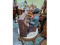 Figurină statuetă antică din lemn superbă