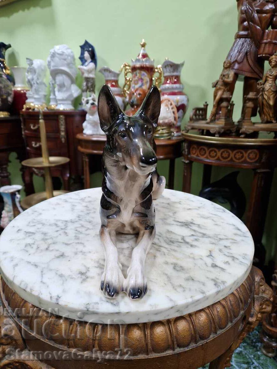 Auction  Rare large antique porcelain figure statuette