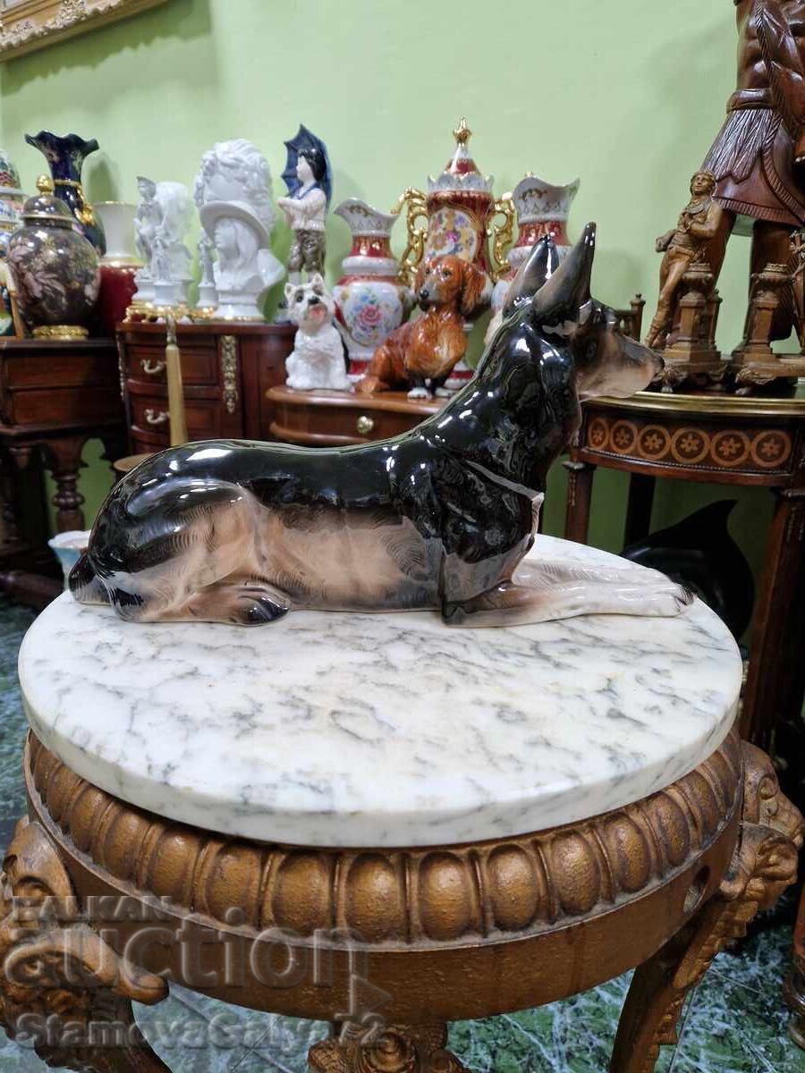 Figură statuetă mare, rară, din porțelan antic - 5 Figură statuetă mare, rară, din porțelan antic - 5