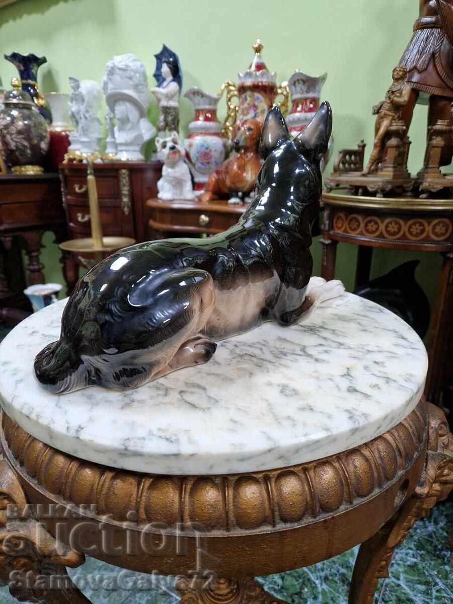 Figură statuetă mare, rară, din porțelan antic - 6 Figură statuetă mare, rară, din porțelan antic - 6