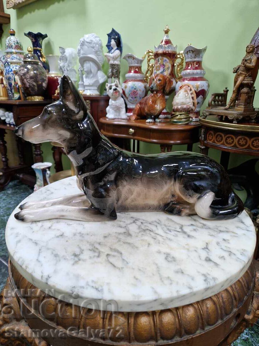 Figură statuetă mare, rară, din porțelan antic Figură statuetă mare, rară, din porțelan antic