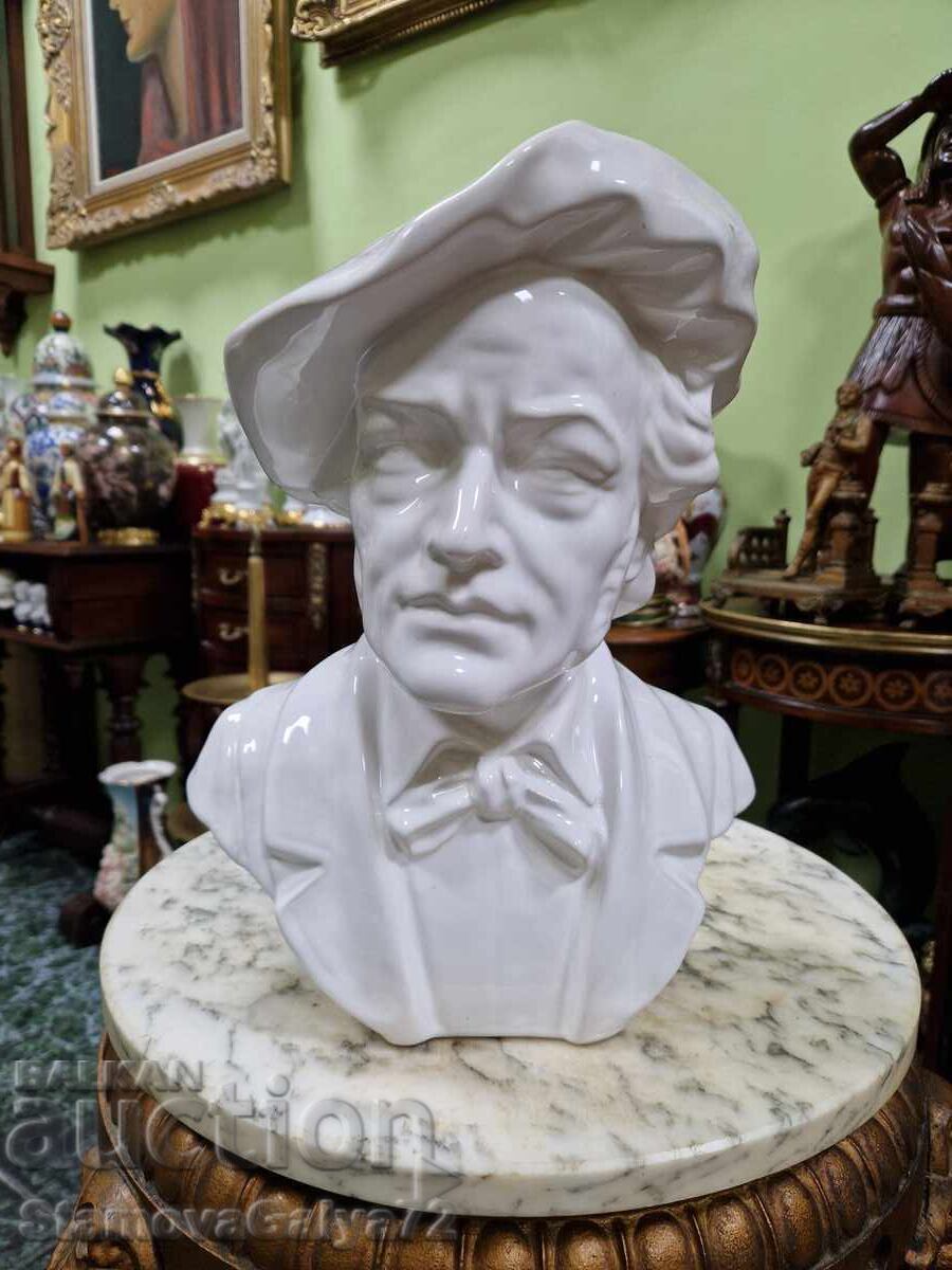 Υπέροχη αντίκα συλλεκτική πορσελάνινη προτομή με τιμή 266.00 BGN | € 136.00