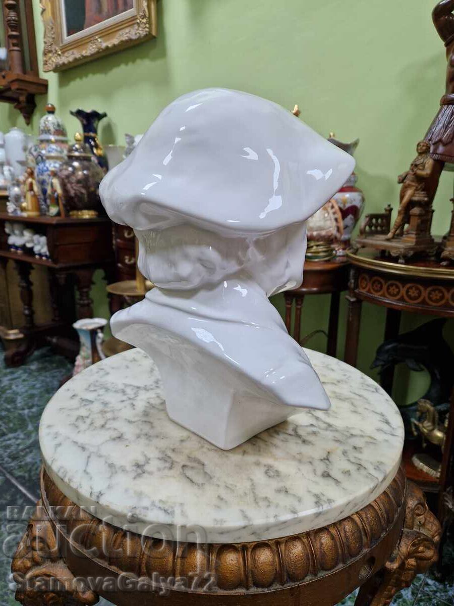 Υπέροχη αντίκα συλλεκτική πορσελάνινη προτομή - 5