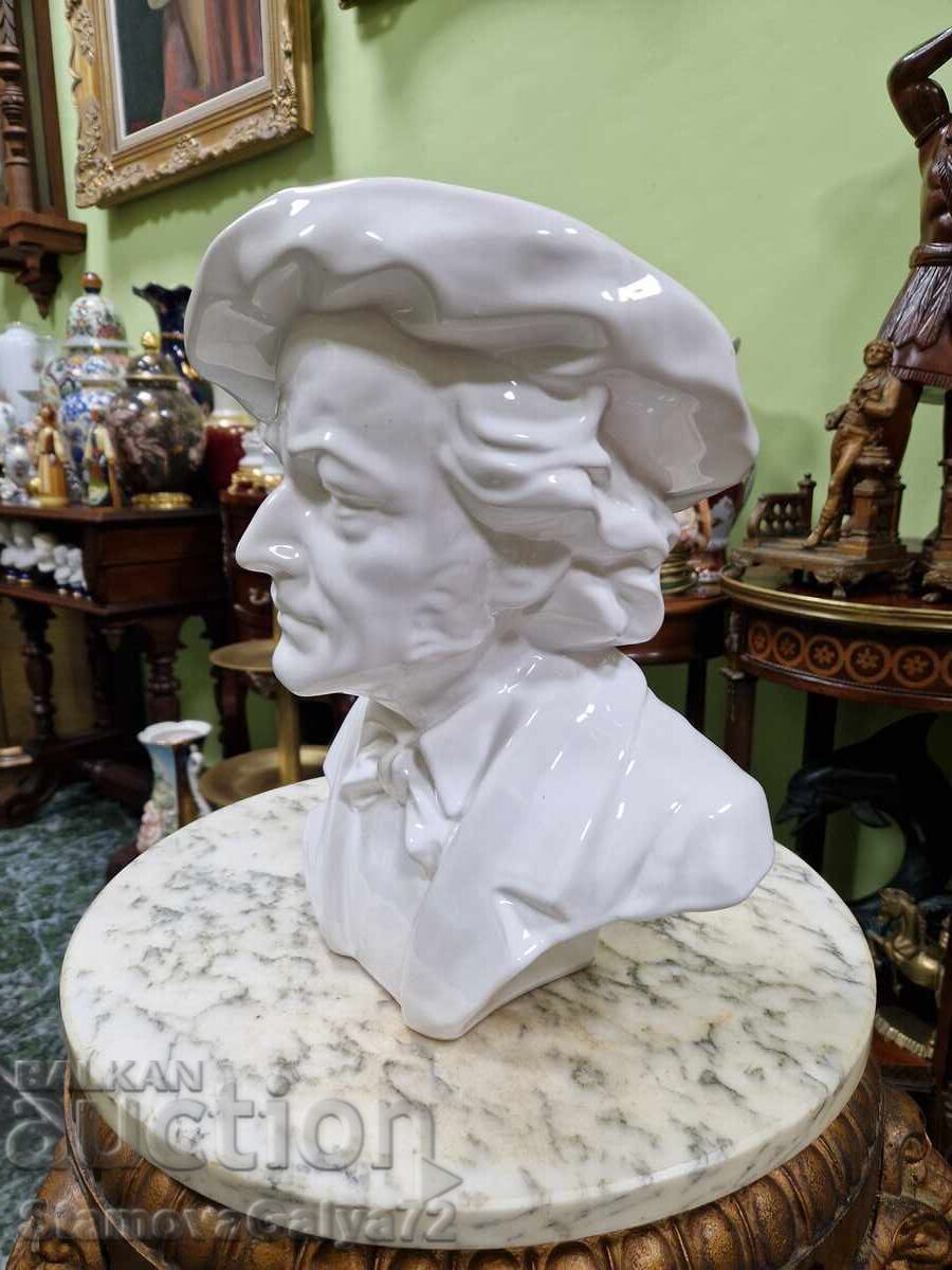 Υπέροχη αντίκα συλλεκτική πορσελάνινη προτομή - 7