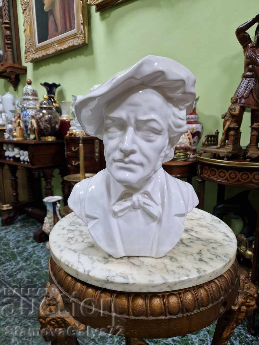 Υπέροχη αντίκα συλλεκτική πορσελάνινη προτομή