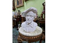 Bust antic din porțelan de colecție, superb