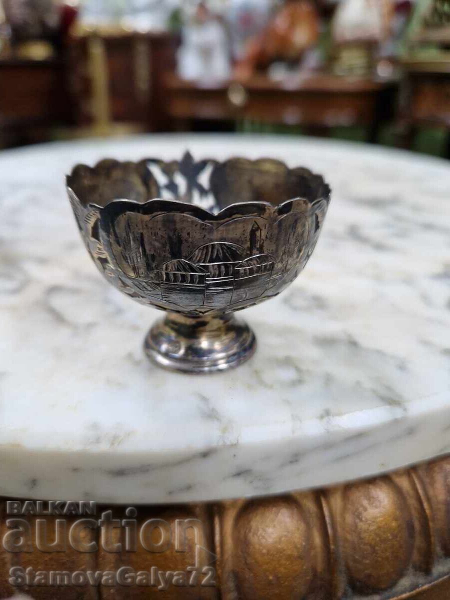 Pair of wonderful antique silver zarfs - 5