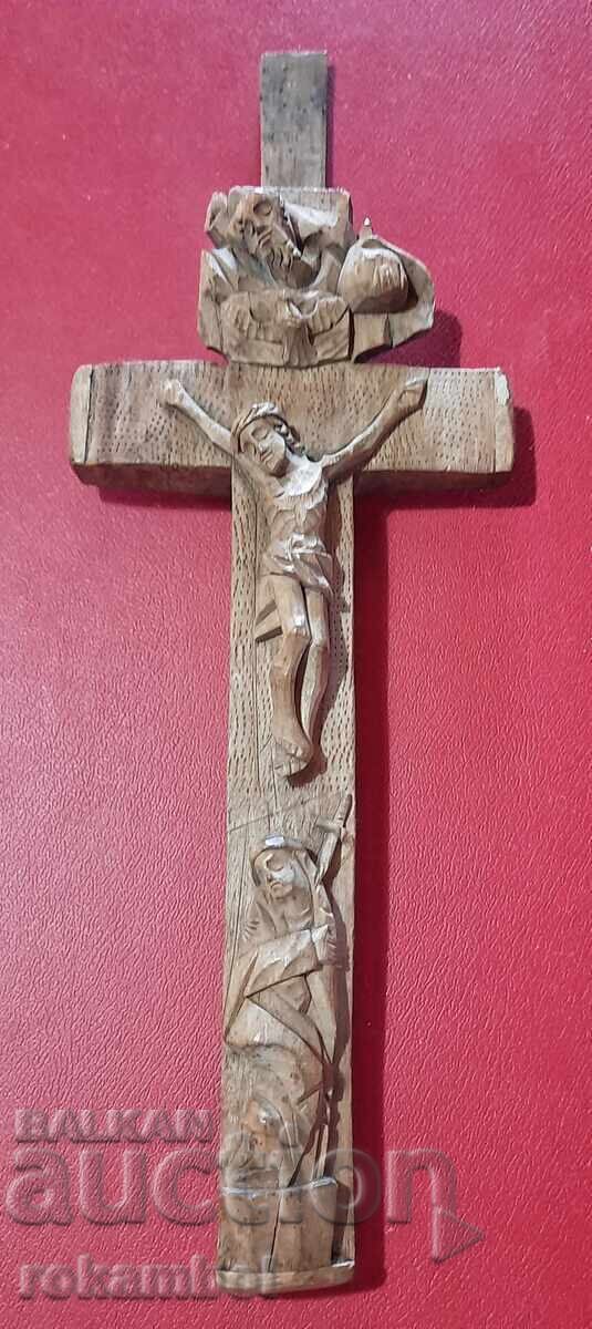 Licitație Răstignire (cruce relicvar) lemn de cireș