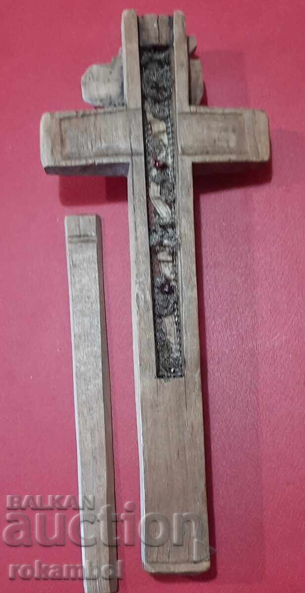 Răstignire (cruce relicvar) lemn de cireș - 5