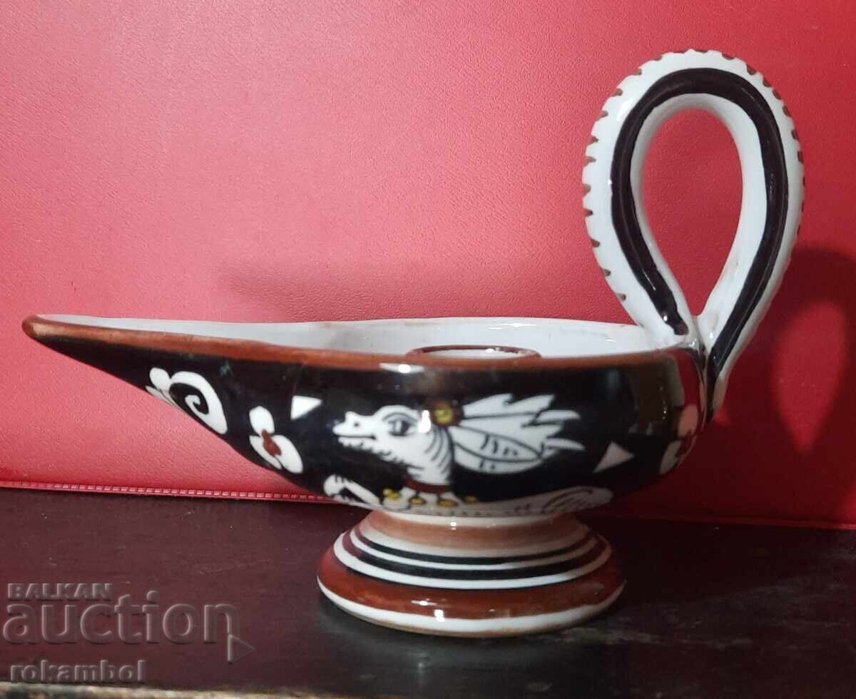 Sfeșnic ceramic, Siena, Italia - 5