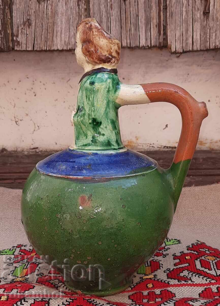 Παράδοση Παλιά βουλγάρικη κεραμική κανάτα (αυθεντική)