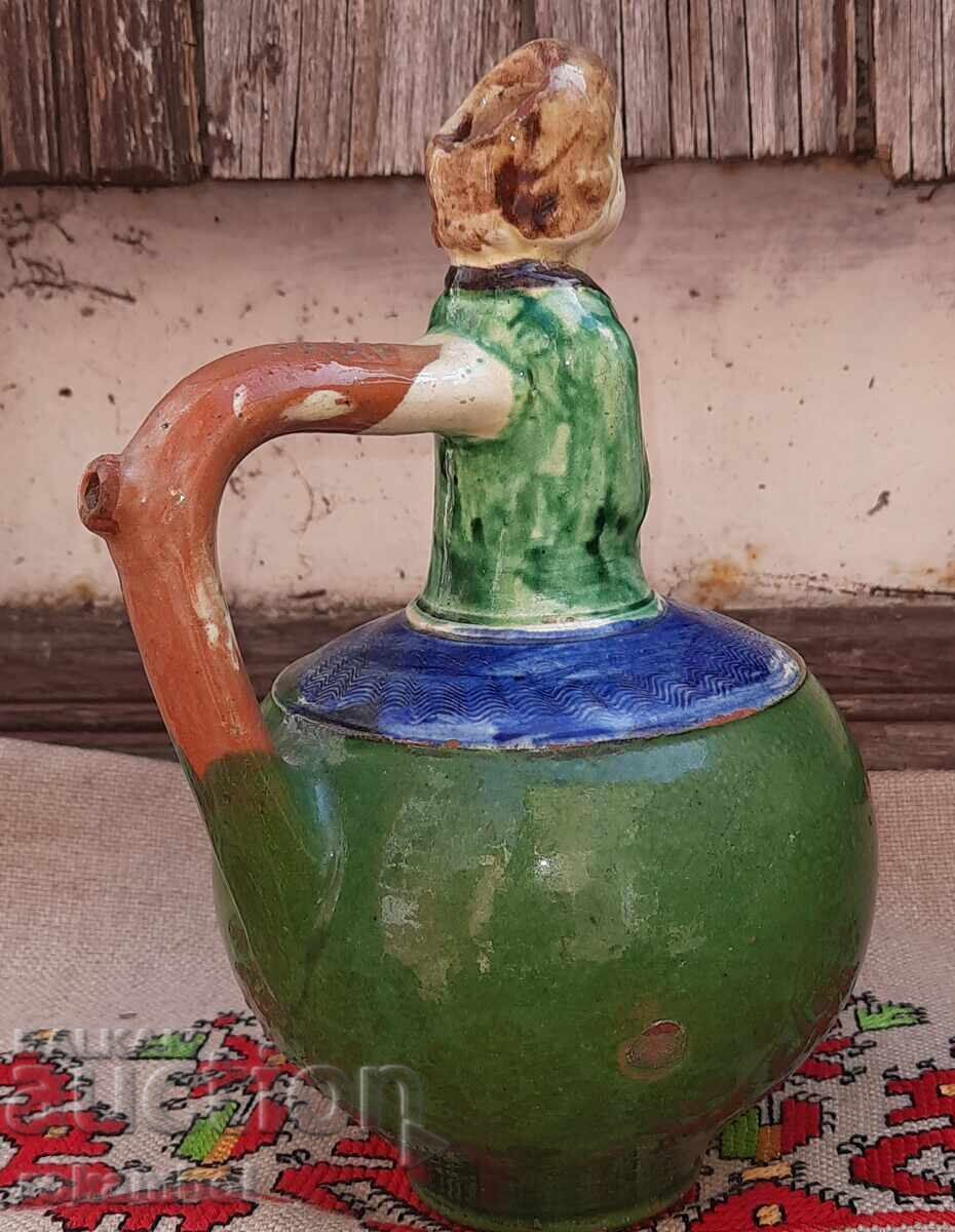 Παλιά βουλγάρικη κεραμική κανάτα (αυθεντική) - 5