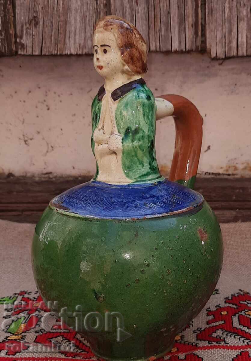 Παλιά βουλγάρικη κεραμική κανάτα (αυθεντική) - 6