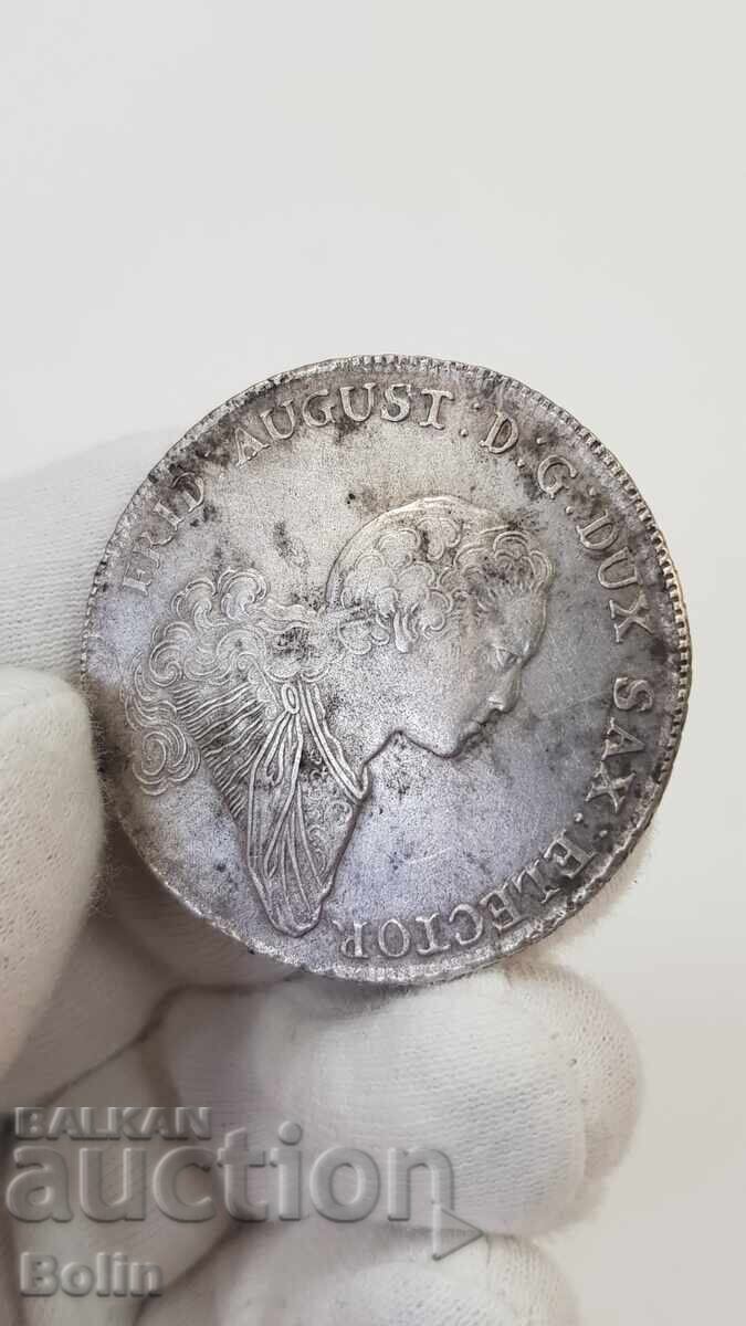 Δημοπρασία Σπάνιο ασημένιο νόμισμα Τάλερο Σαξονίας Γερμανίας 1768
